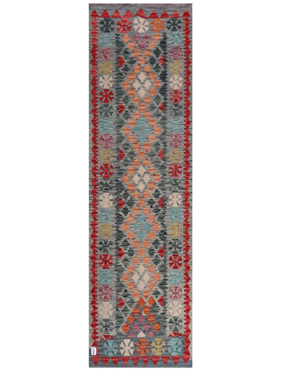 Maimana Afghanistan Kilim Runner - 290 x 84 cm