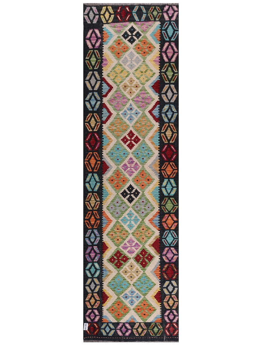 Maimana Afghanistan Kilim Runner - 296 x 86 cm