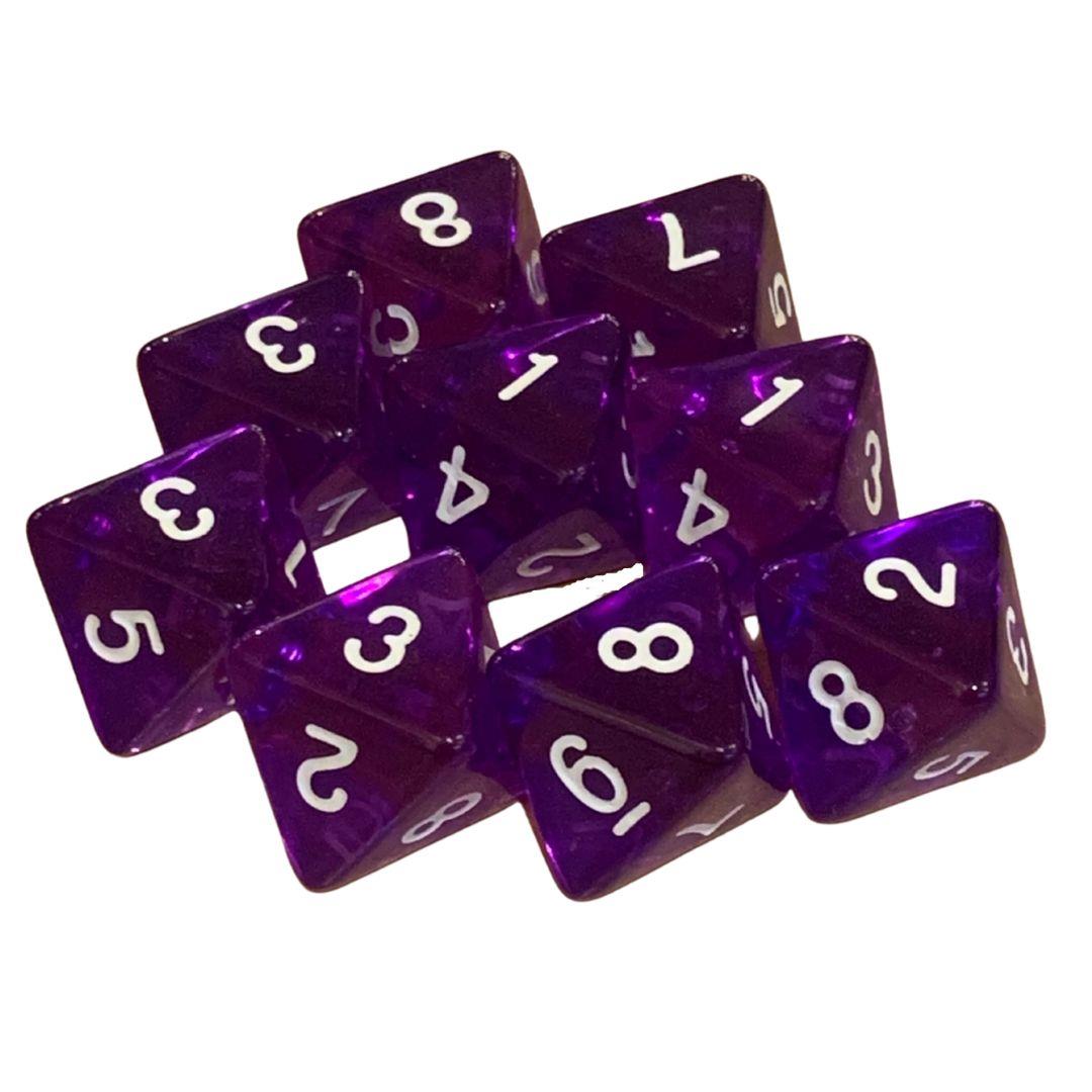 Amethyst Dice D8 (SINGLE)