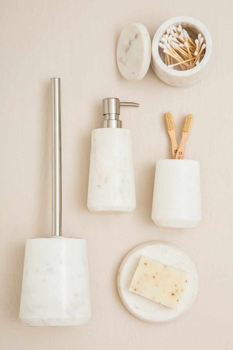 Abaska Off White Marble Tumbler