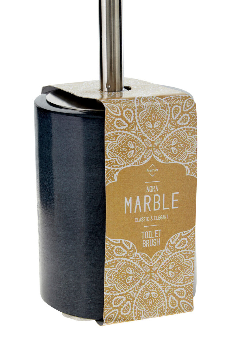 Kamal Dark Grey Marble Effect Toilet Brush