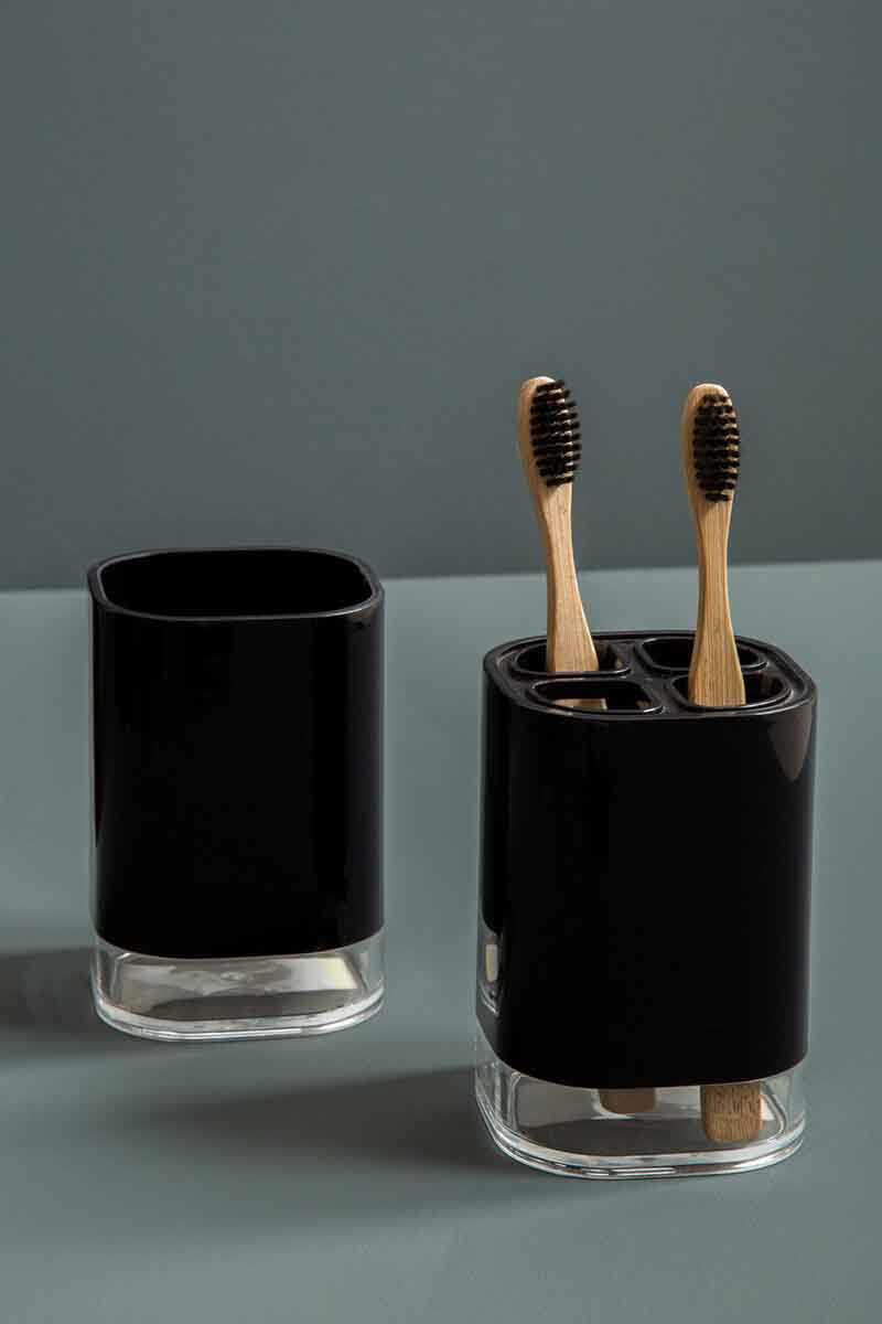 Ando Black Acrylic Toothbrush Holder