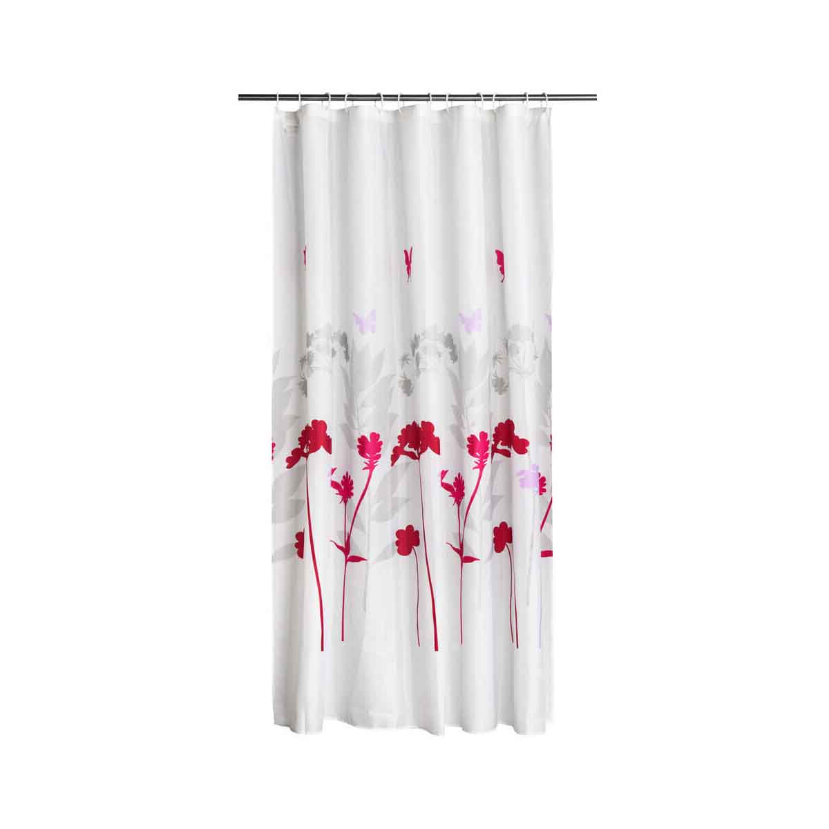 Meadow Design Shower Curtain-Hooks