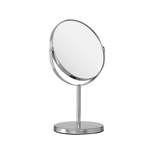 Marisha Silver Effect Metal Swivel Table Mirror
