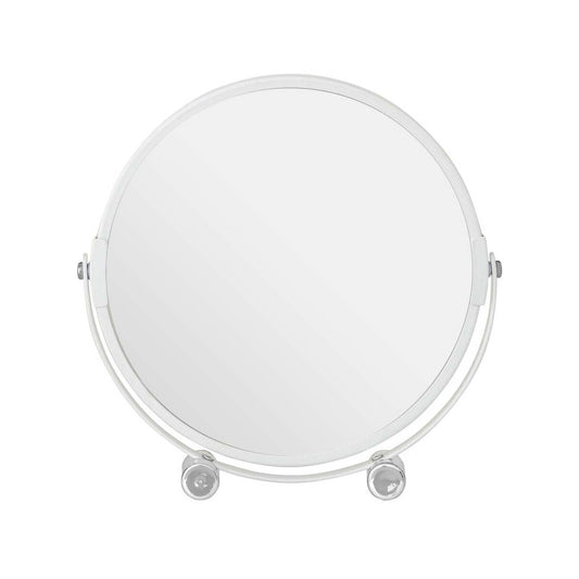 Mison White Metal Shaving Mirror With Feet