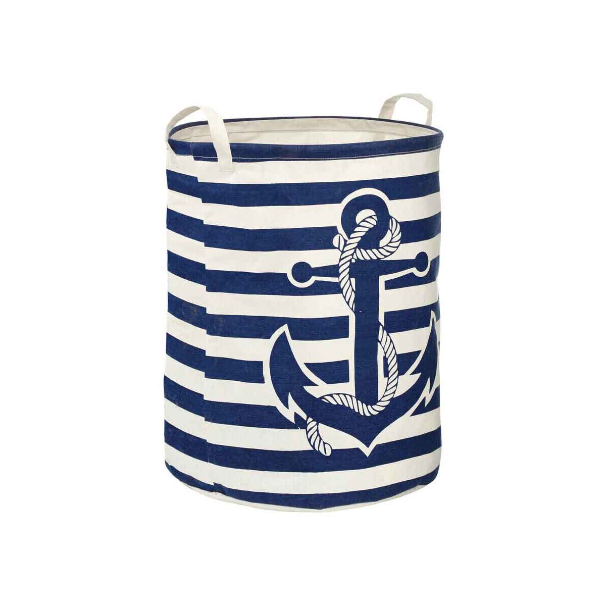 Anchor Blue And White Laundry Bag