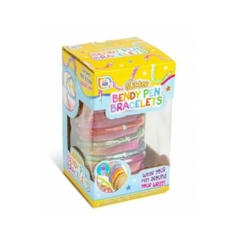 Wholesale Bendy Pen Glitter Bracelets - (Case of 6)