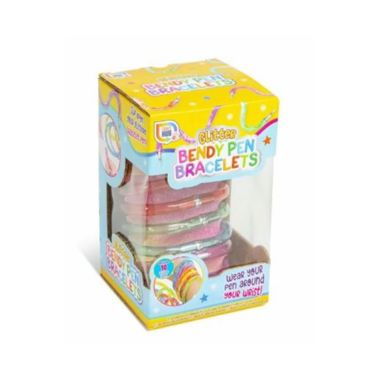 Wholesale Bendy Pen Glitter Bracelets - (Case of 6)