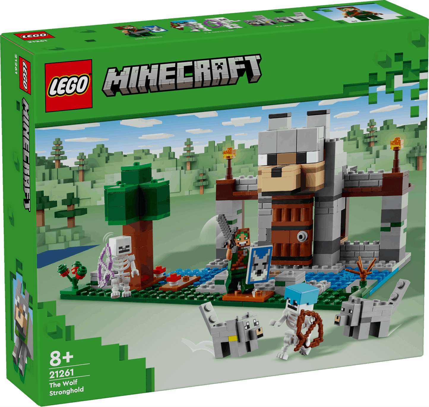 Lego Minecraft 21261 The Wolf Stronghold Toy Playset for Ages 8 and Up