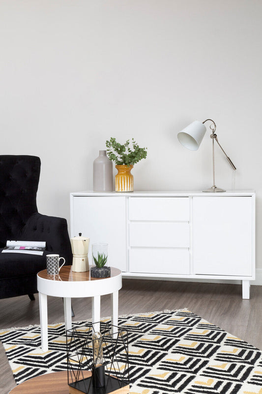 Moritz White High Gloss Sideboard