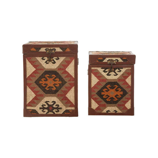 Aztec Set Of Two Side Table Trunks