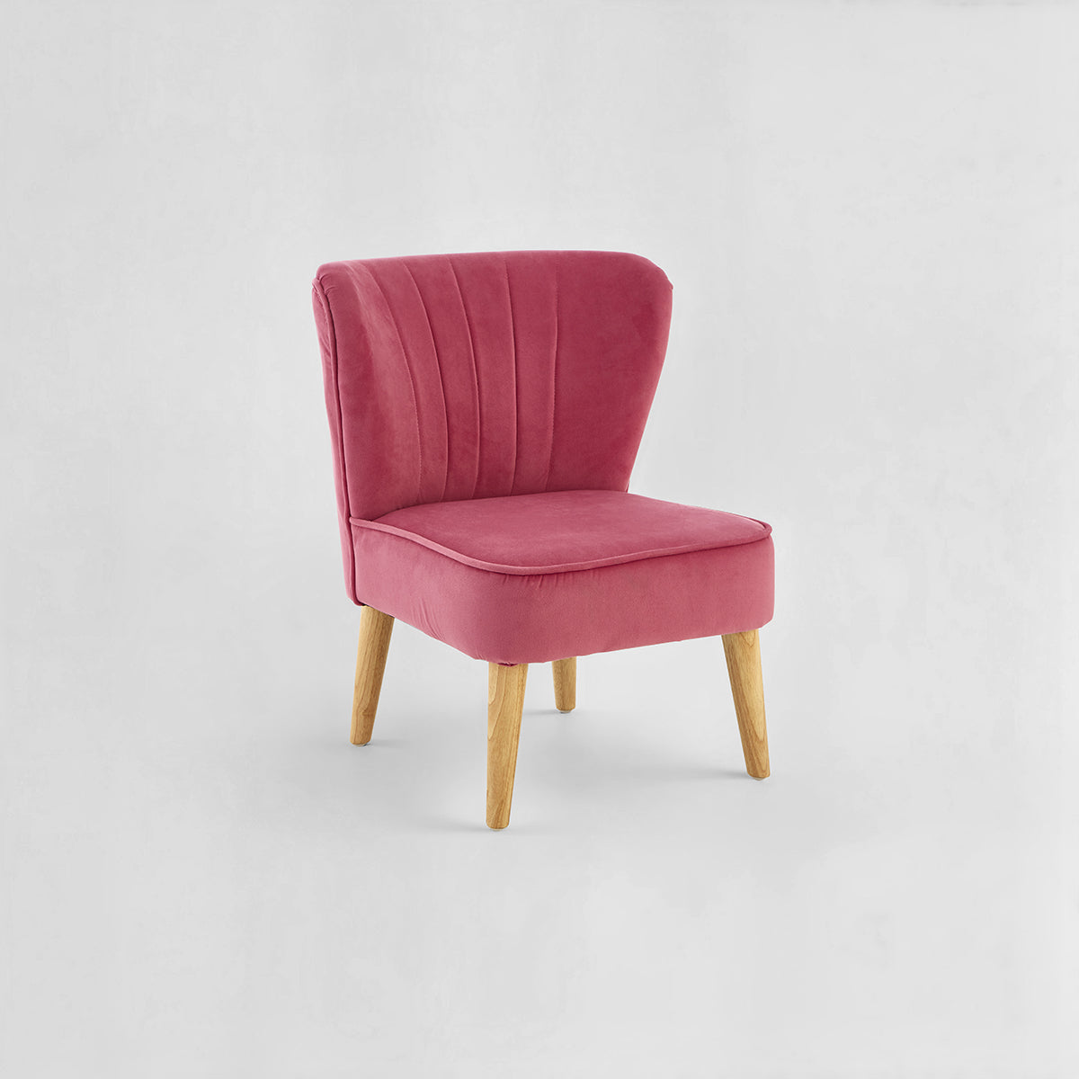 Mia Pink Velvet Kids Chair