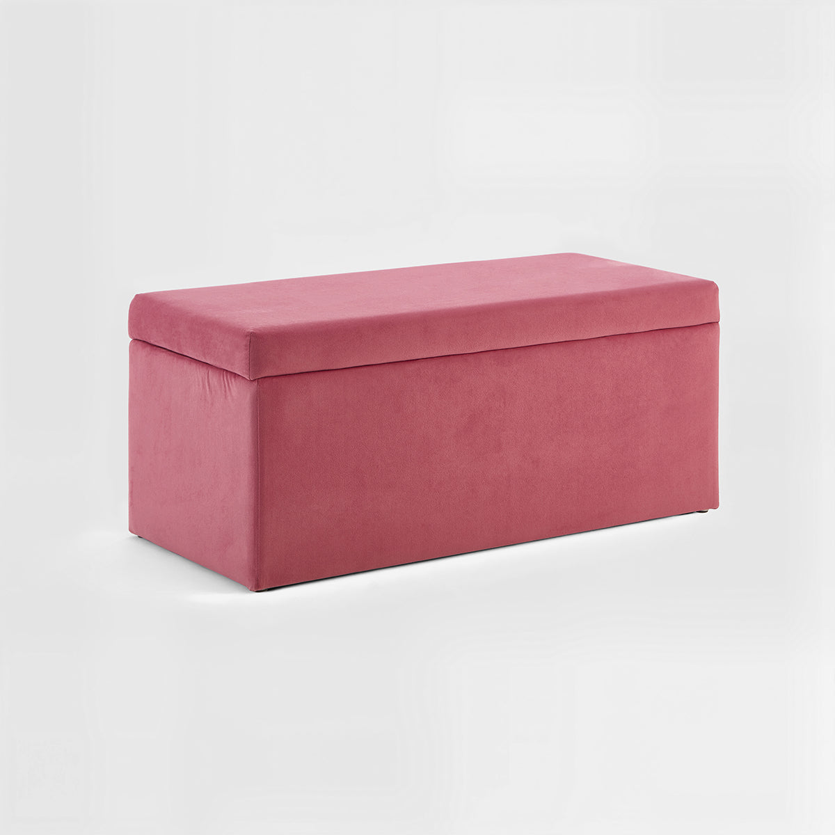 Mia Pink Velvet Kids Ottoman