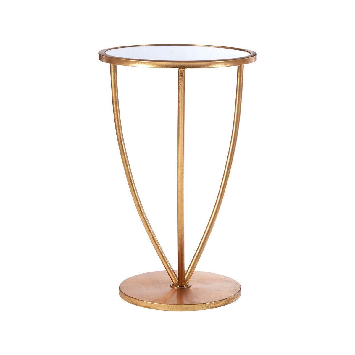 Marcia Mirror Top And Gold Frame Side Table