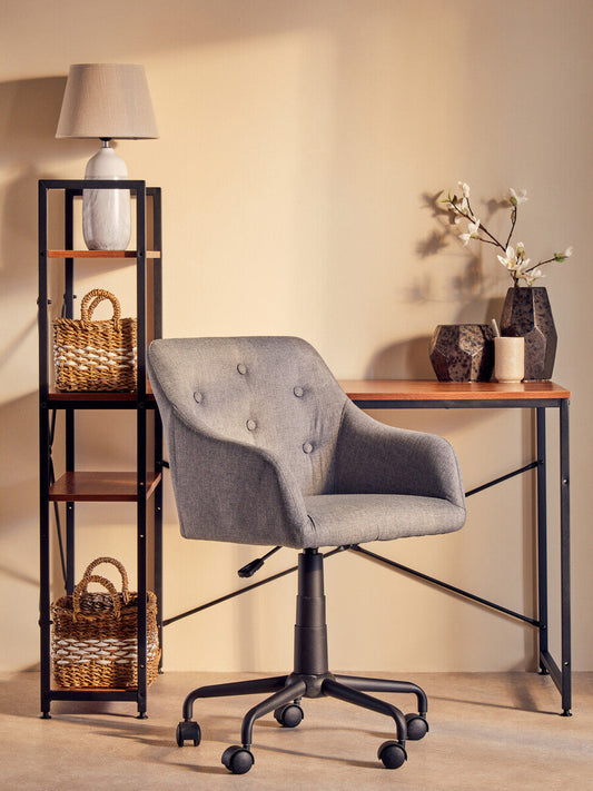 Brent Tufted Grey And Black Home Office Chair