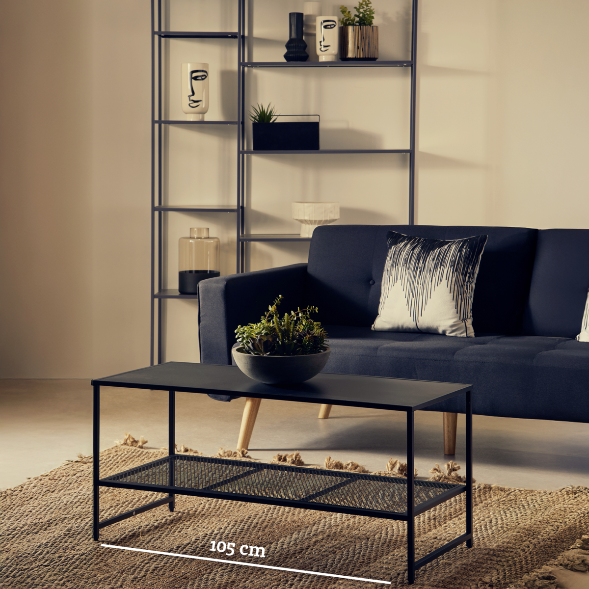 Acero Black Metal Coffee Table