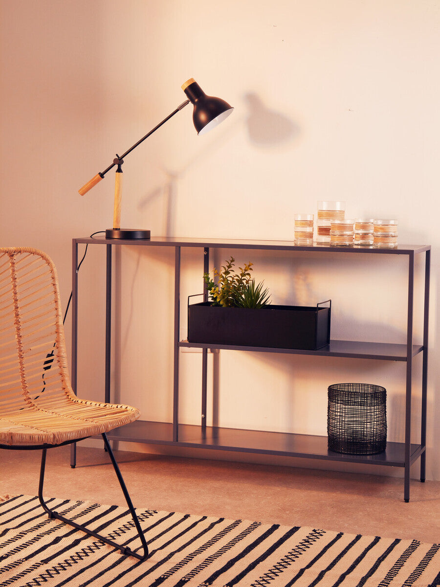 Acero Black Metal Console Table