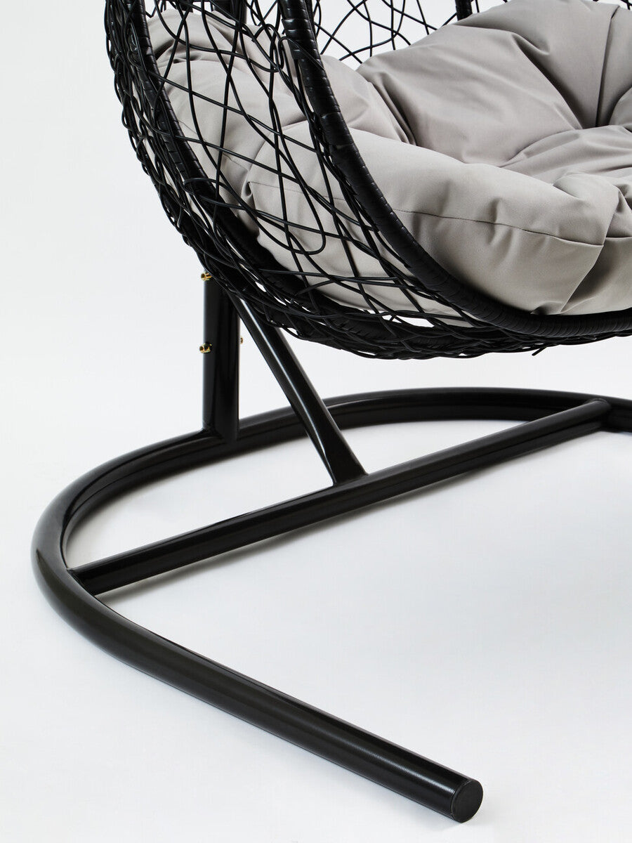 Goa Black Rattan Effect Double Hanging Chair