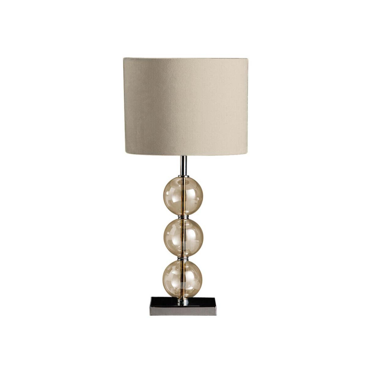 Mistro Cream Suede Effect Shade Table Lamp