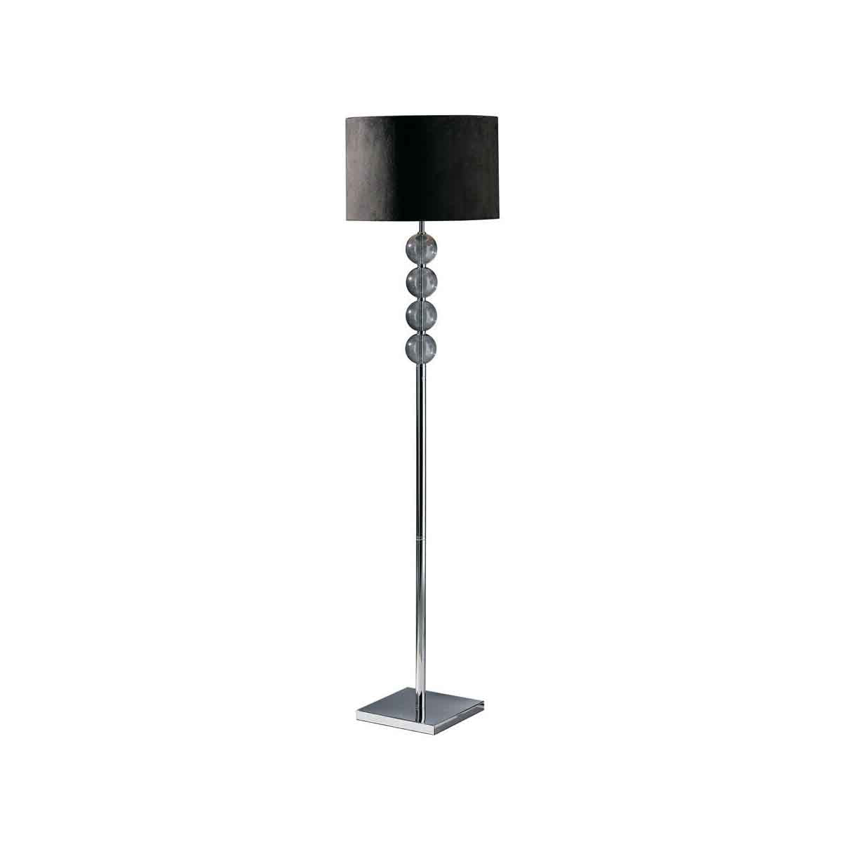 Mistro Black Suede Effect Shade Floor Lamp