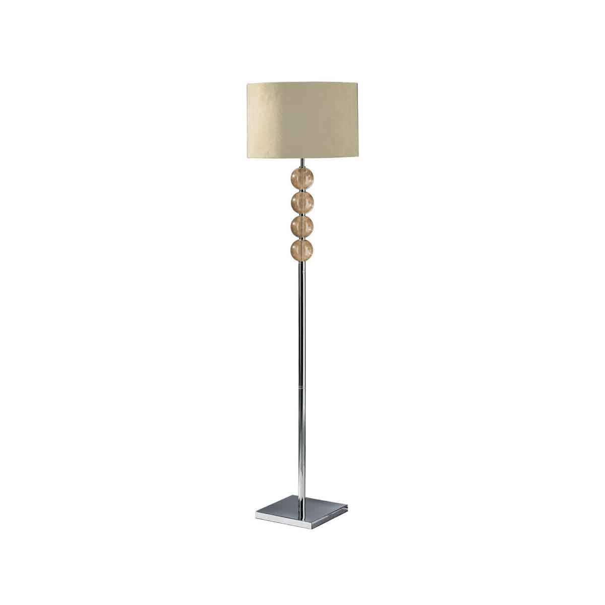 Mistro Cream Suede Effect Shade Floor Lamp.
