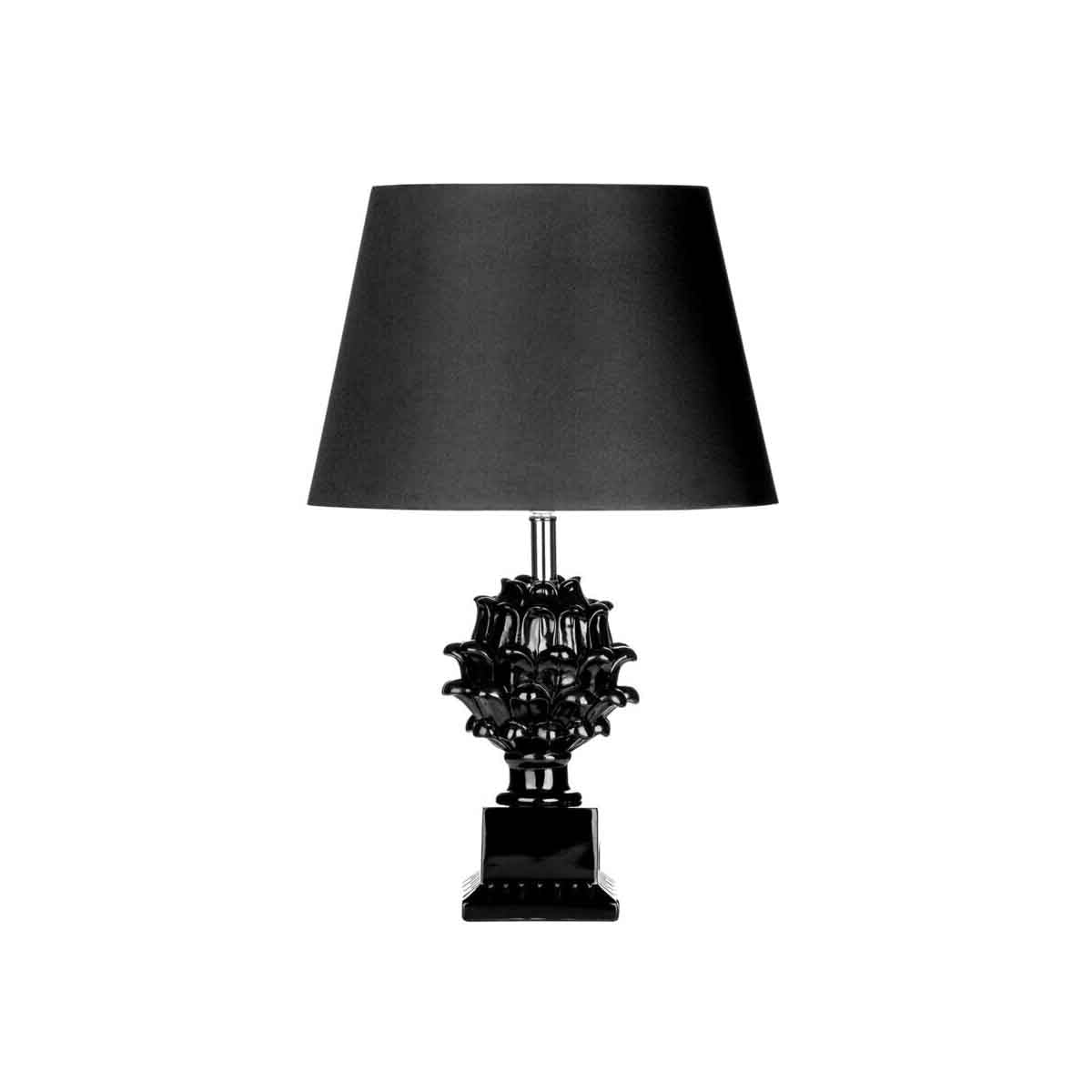 Melano Black Polyresin Table Lamp