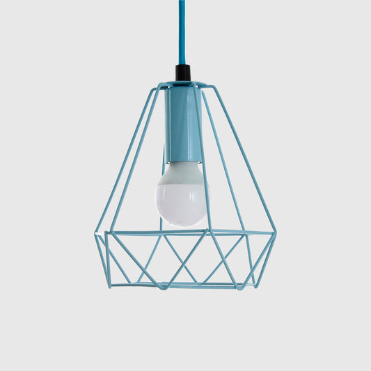Beli Blue Metal Wire Pendant Light