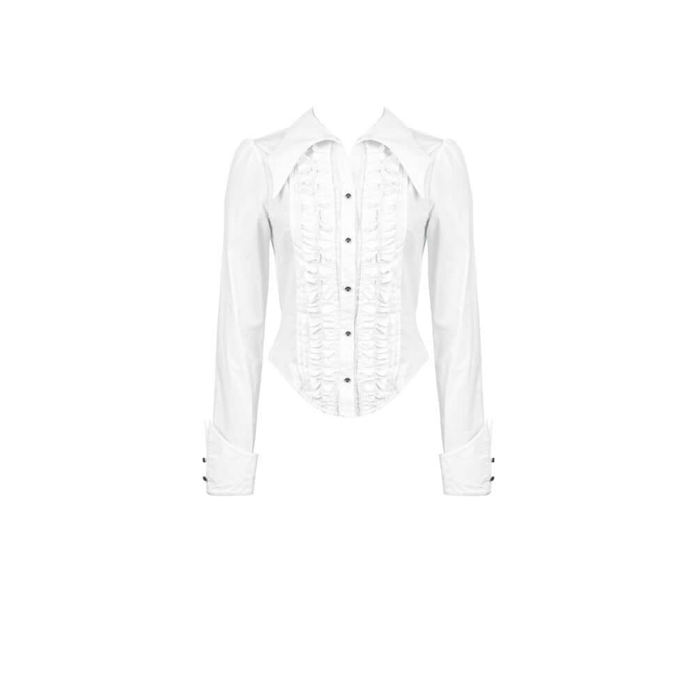 Dark in Love Queeny White Gothic Demon Shirt