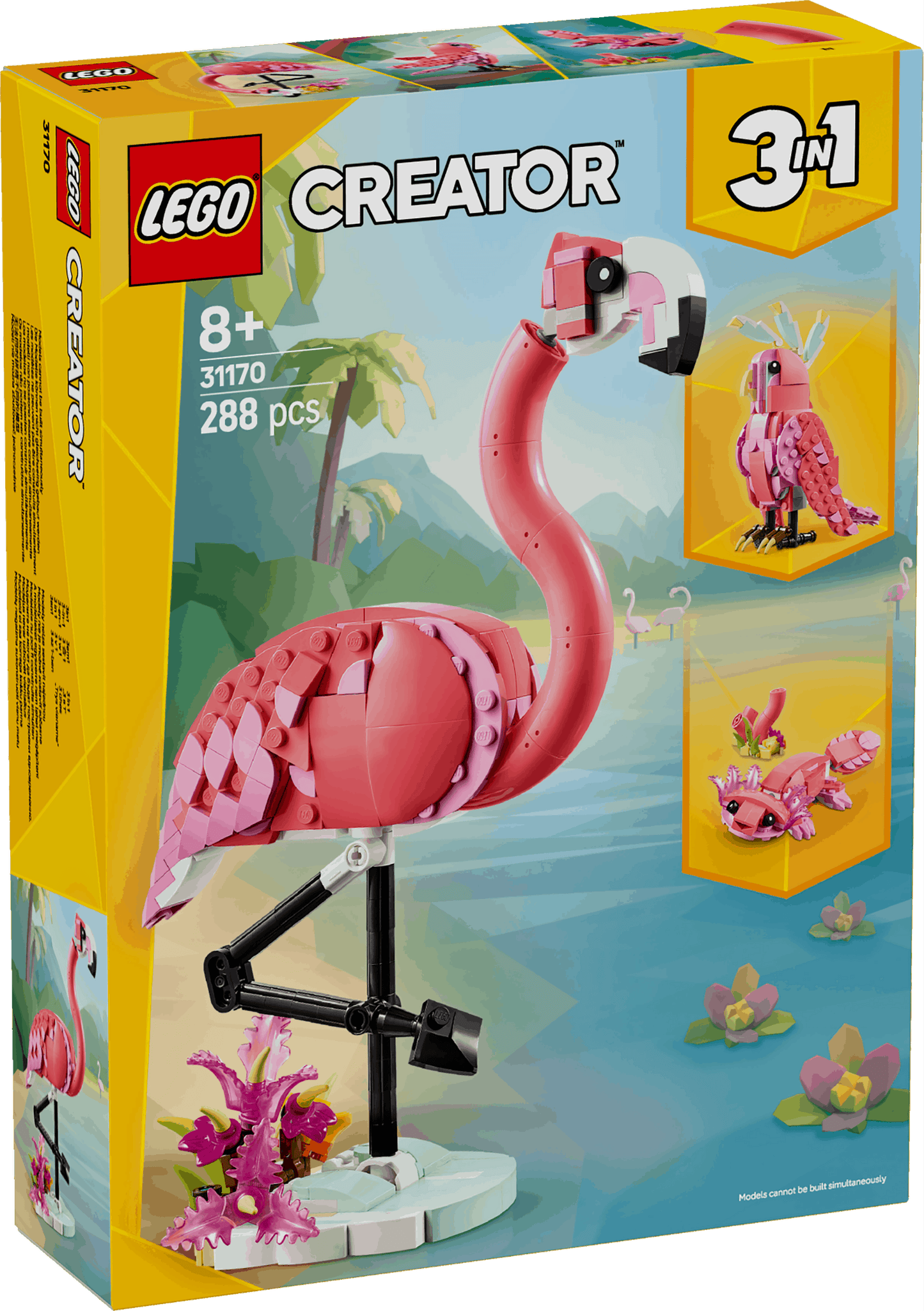 Lego Creator 3 in 1 31170 Wild Animals: Pink Flamingo for Ages 8 & Up