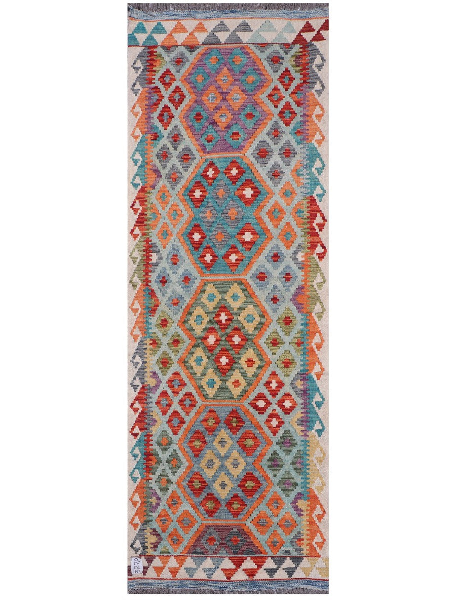 Maimana Afghanistan Kilim Rug - 214 x73 cm