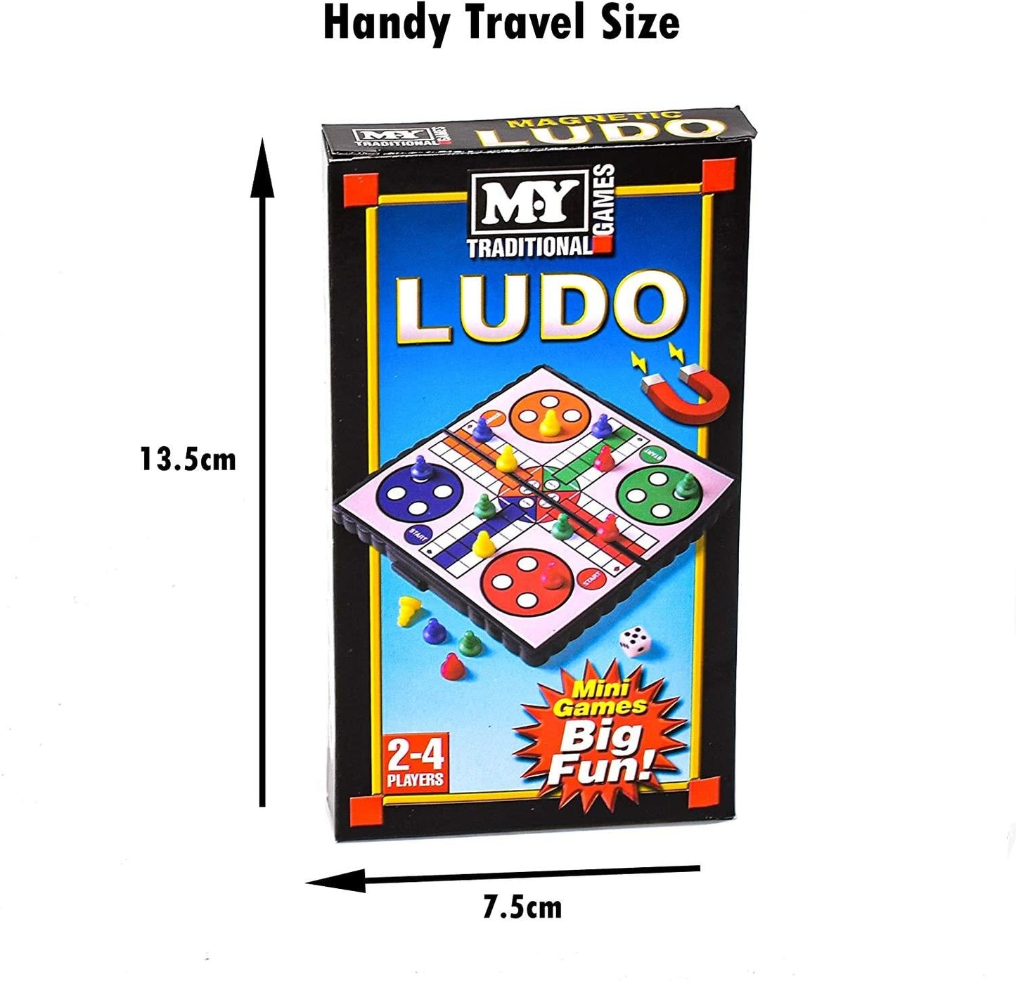 Magnetic Travel Games: Ludo, Chess, Draughts, Snakes & Ladders (SINGLE)