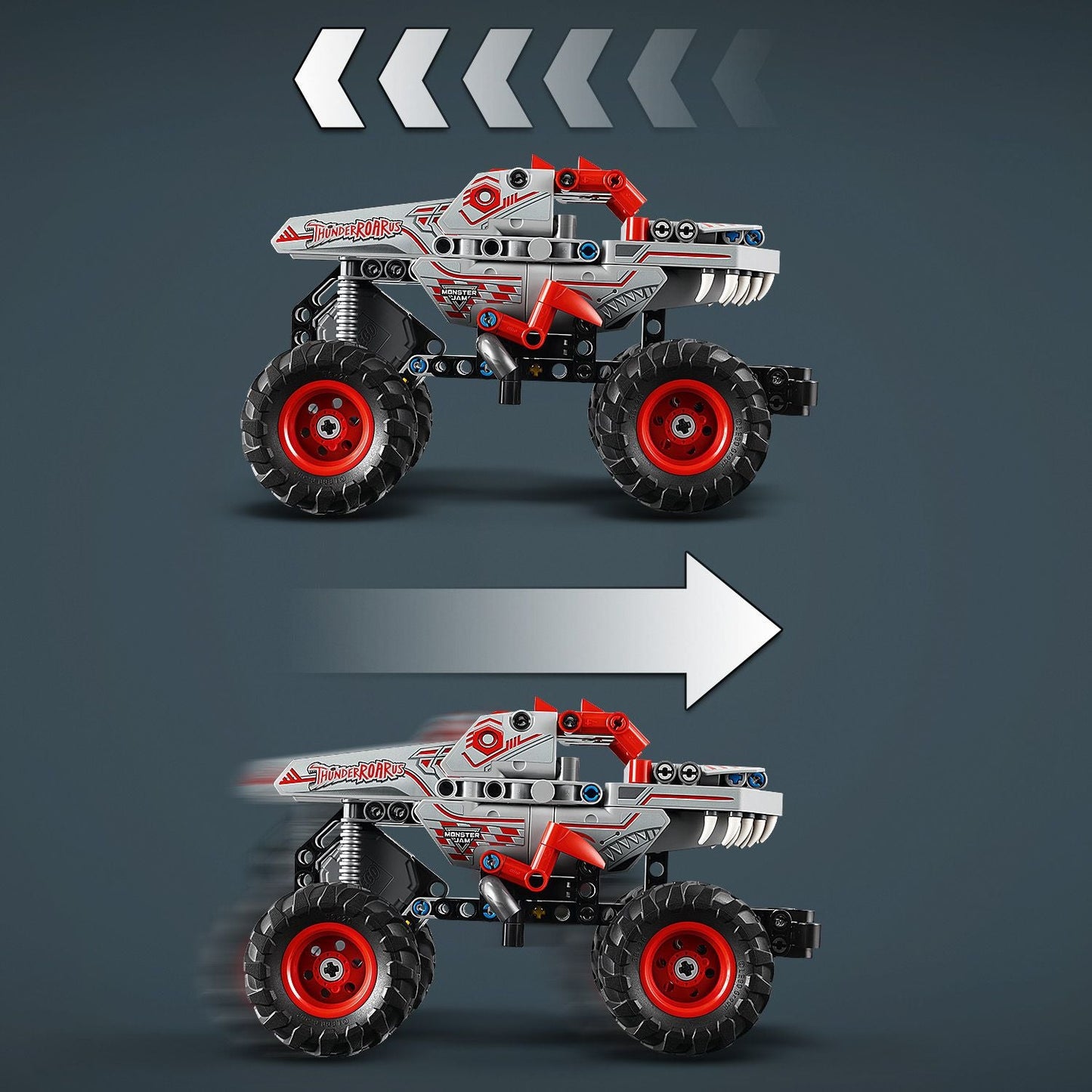Lego Technic 42200 Monster Jam ThunderROARus Pull-Back Toy for Ages 7+