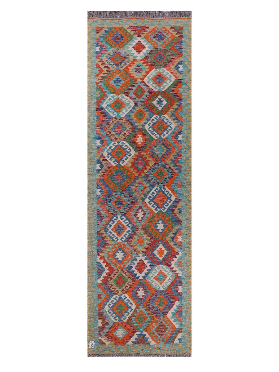 Maimana Afghanistan Kilim Runner - 292 x 88 cm