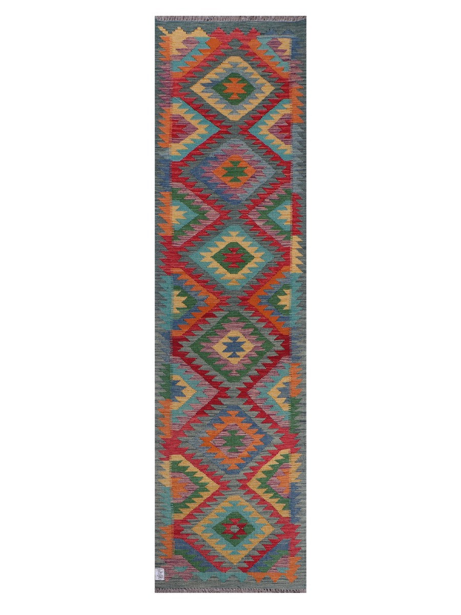 Maimana Afghanistan Kilim Runner - 296 x 78 cm