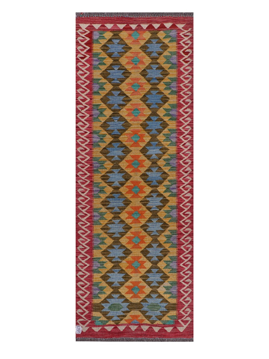 Maimana Afghanistan Kilim Rug - 237 x 85 cm