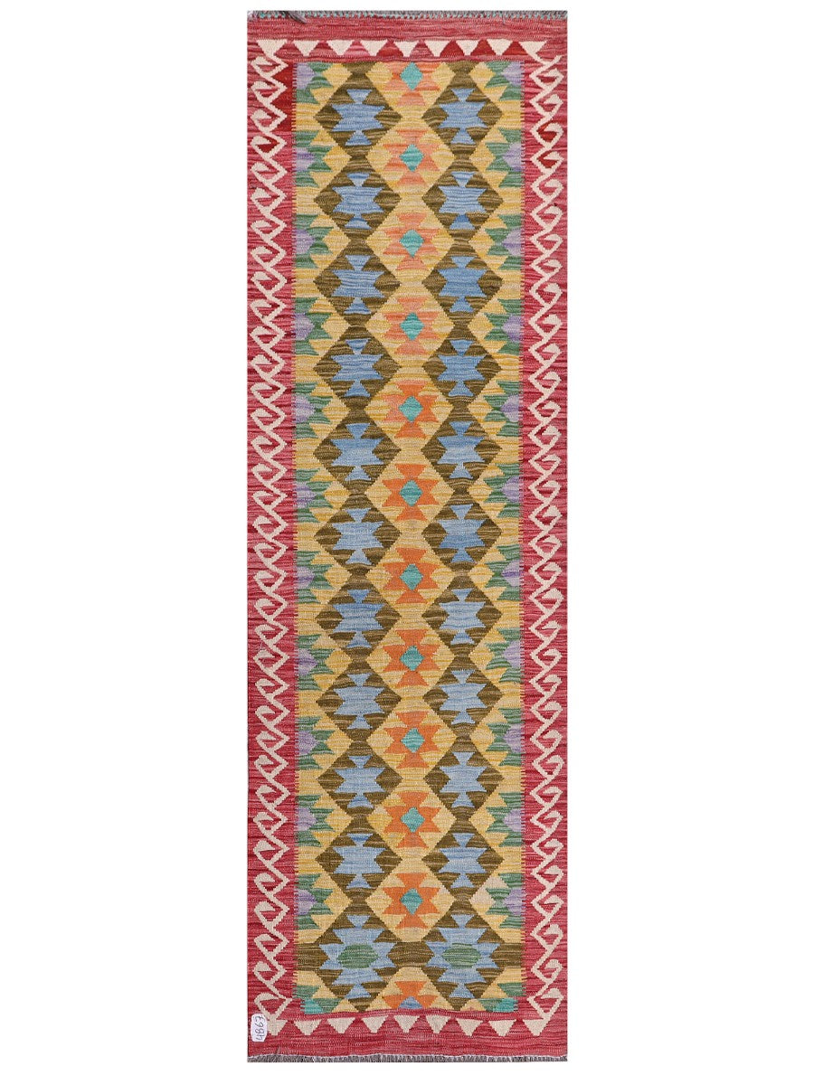Maimana Afghanistan Kilim Rug - 237 x 86 cm