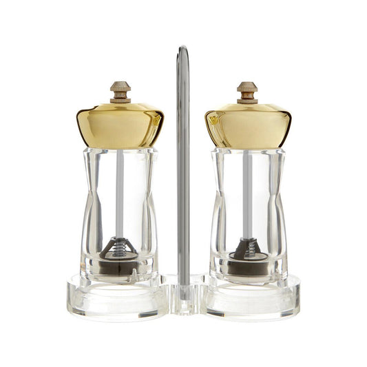 Cody Gold/Clear Salt And Pepper Mill Set