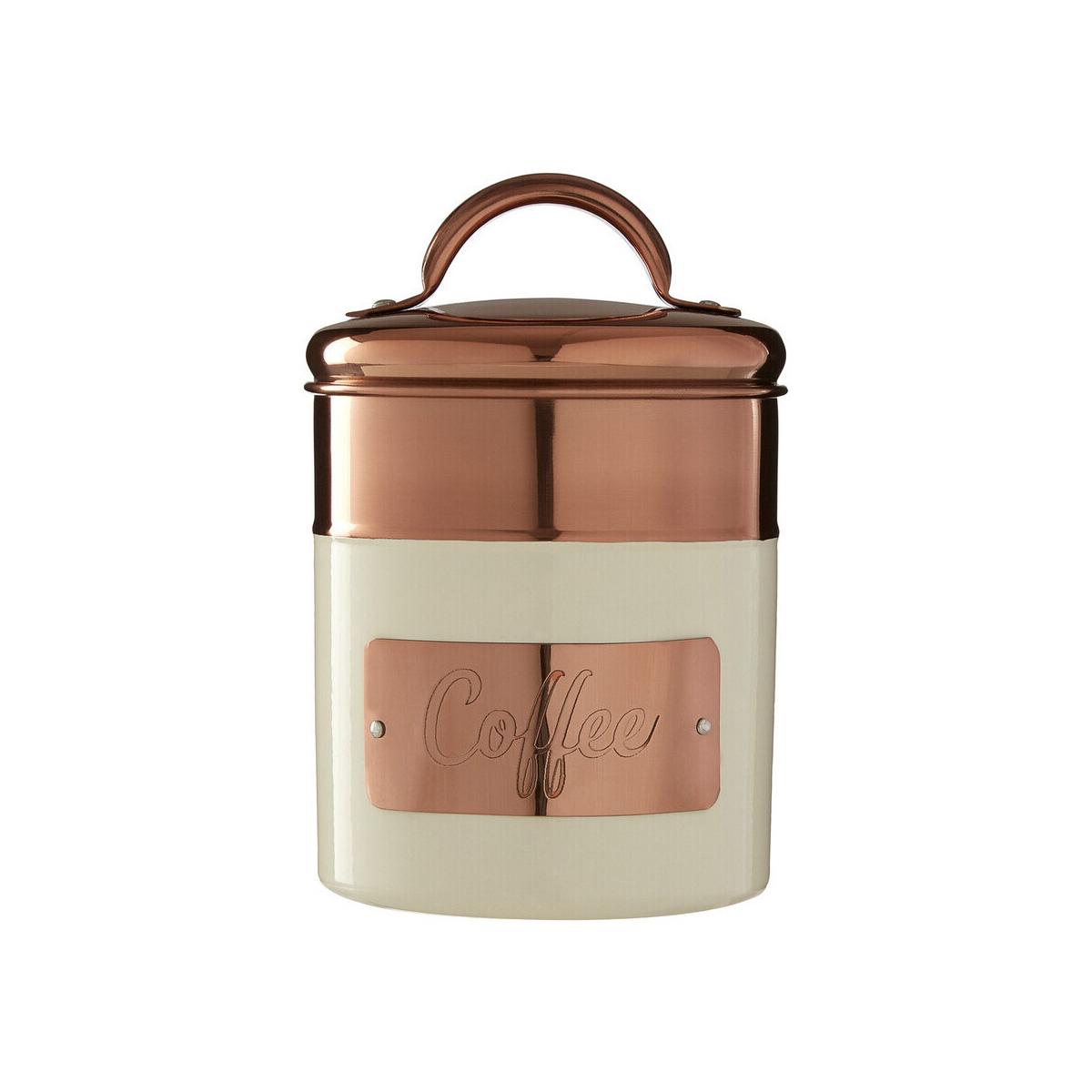Prescott Cream And Copper Coffee Canister