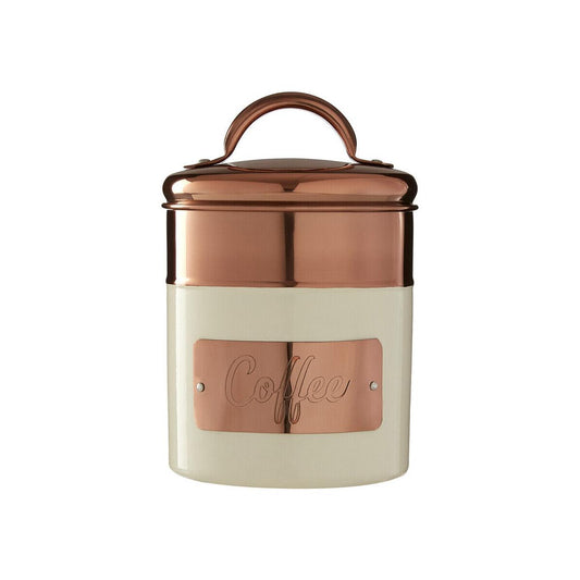Prescott Cream And Copper Coffee Canister
