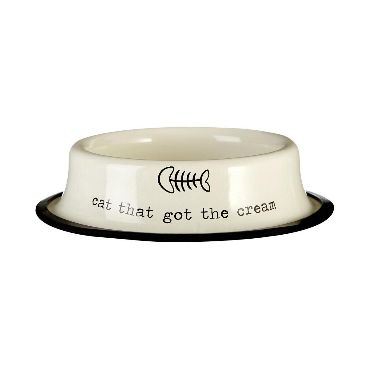 Adore Pets 0.4Ltr Cat That Got The Cream Bowl