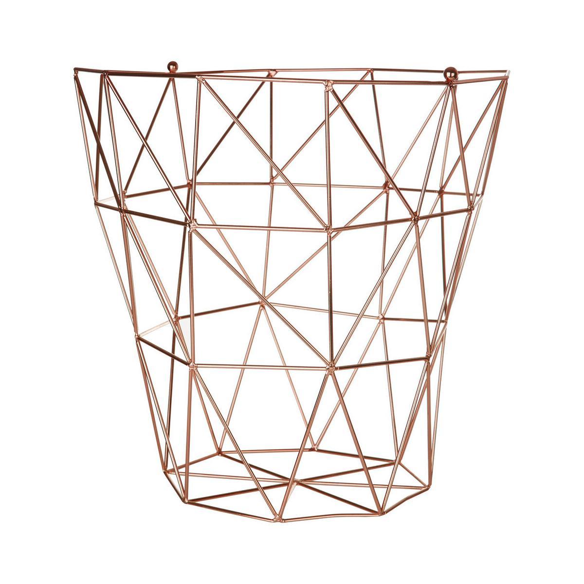 Vertex Copper Finish Storage Basket