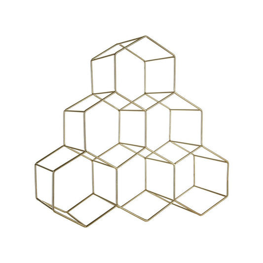 Vertex 6 Bottle Gold Finish Wine Rack
