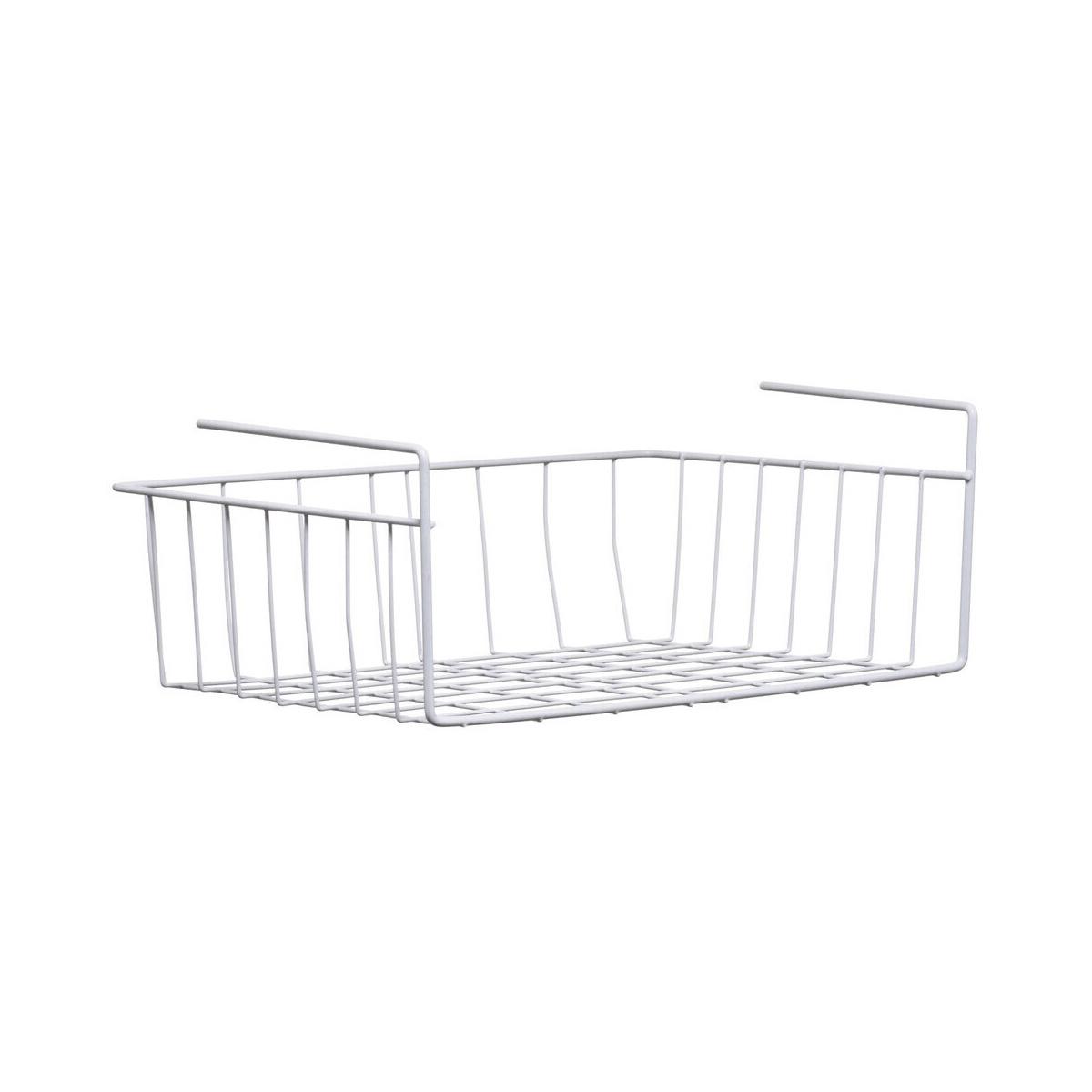 White Under Shelf Large Storage Basket