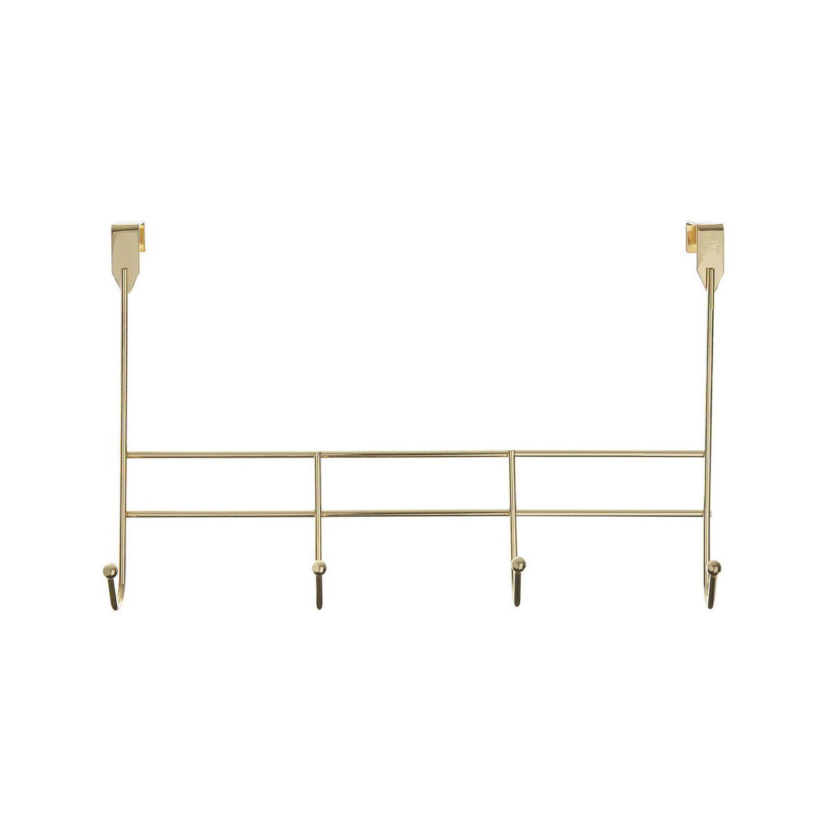 4 Hook Champagne Gold Over Door Hanger