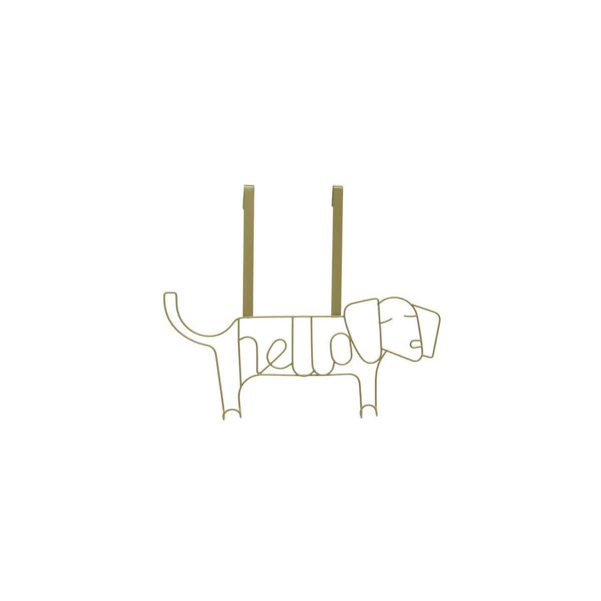 Kirby Gold Finish Sausage Dog Hanger