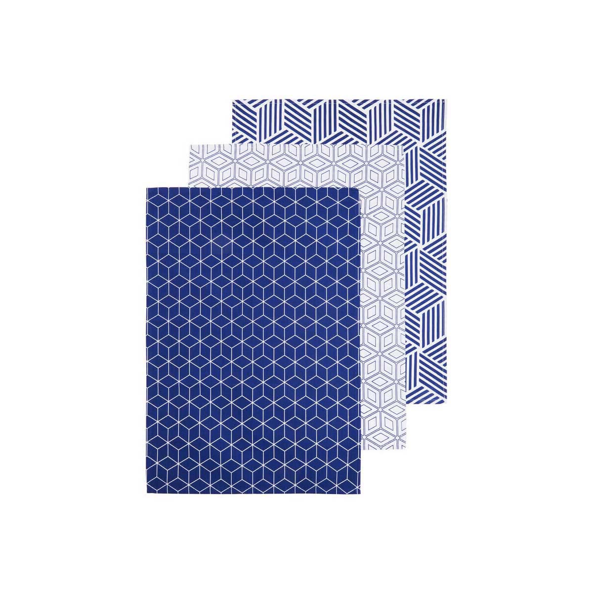 Modern Retro Set of 3 Tea Towels