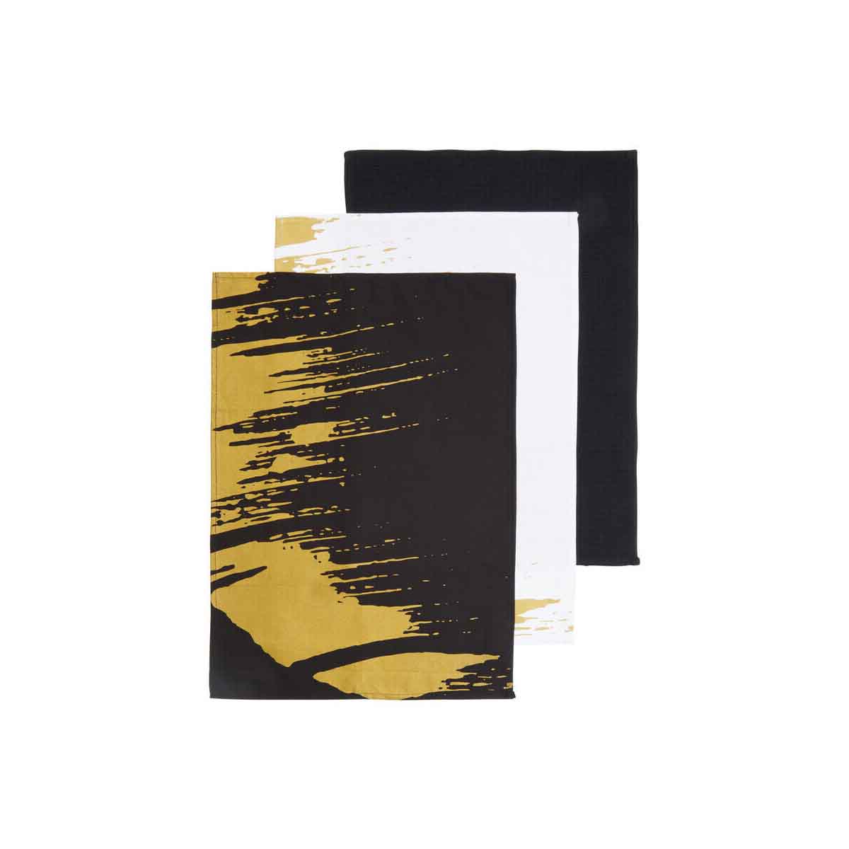 Modern Retro Set Of 3 Flash Dash Tea Towels