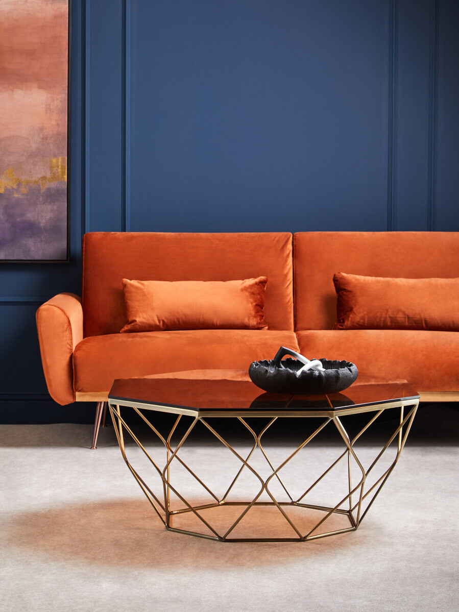 Allure Brushed Bronze Tapered Coffee Table