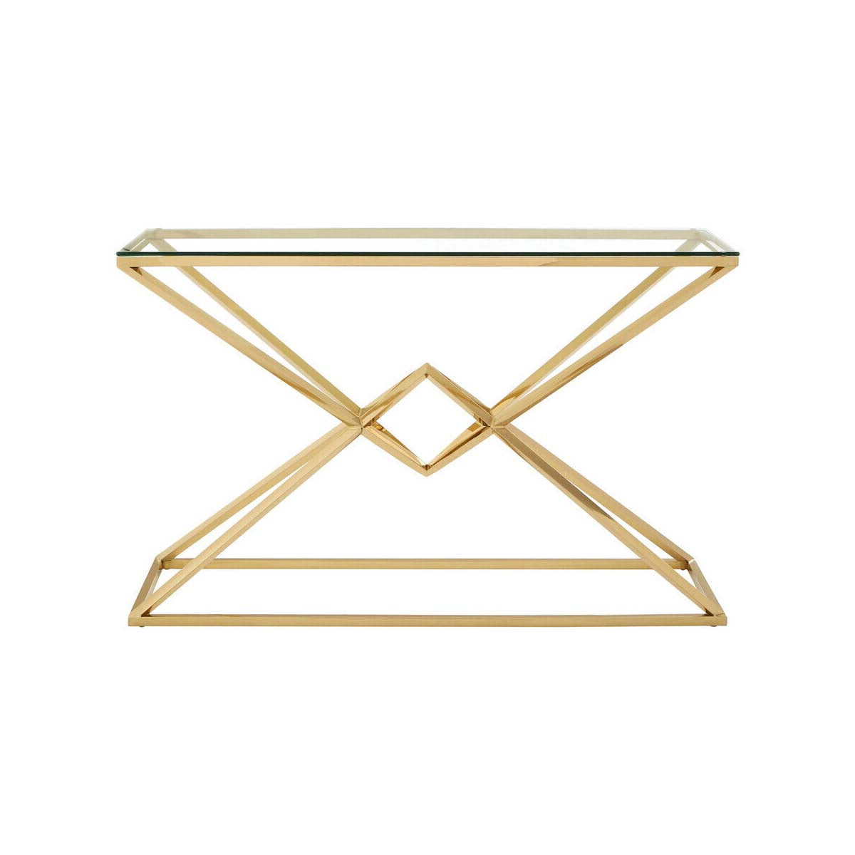 Allure Corseted Champagne Console Table