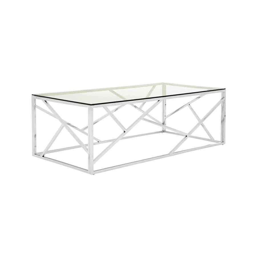 Allure Stainless Steel Geometric Coffee Table